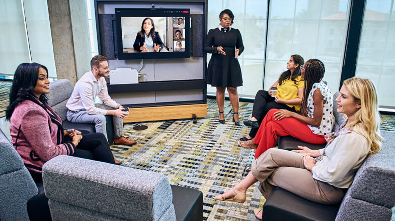 Business team in a presentation meeting